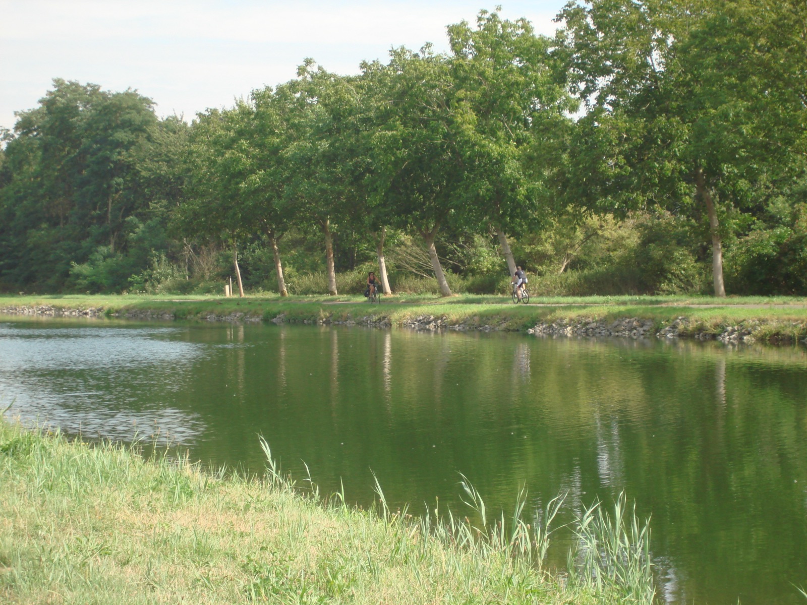 De vaart vlak bij het park